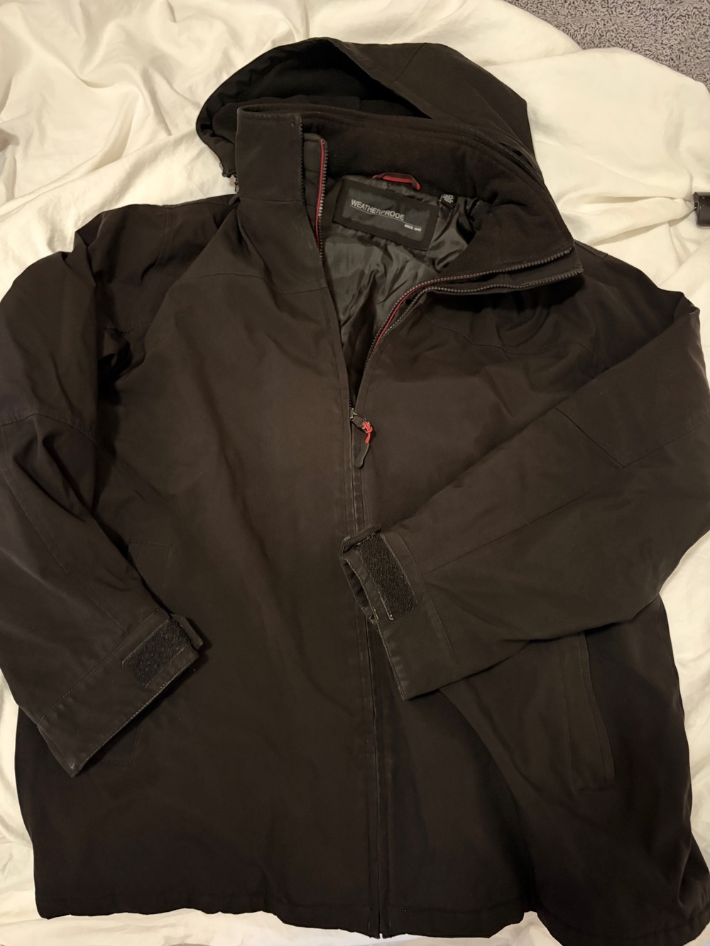 Weatherproof Men’s Dark Brown Hooded Raincoat